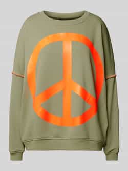 Miss goodlife Sweatshirt met ribboorden model 'Peace'