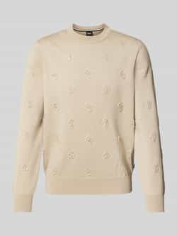 Boss Gebreide pullover met ronde hals model 'Bahelo'