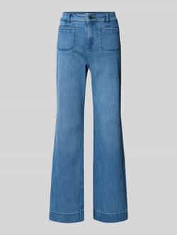 Christian Berg Woman Flared fit jeans van katoenmix met paspelzakken