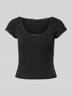 Tommy Jeans T-shirt in gebreide look model 'POINTELLE'