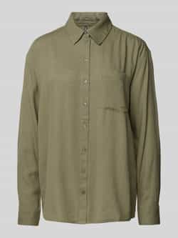Pieces Relaxed fit overhemdblouse in een mix van viscose en linnen model 'PIA'