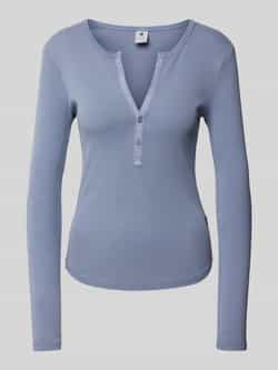 G-Star RAW Shirt met lange mouwen Deep v slim met knoopsluiting