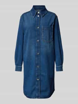 Marc O'Polo Loose fit jeansjurk van katoenmix met contrastnaden