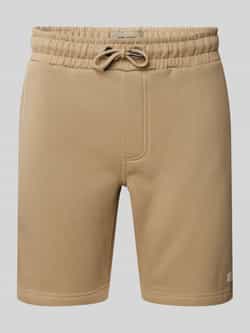 Blend Korte regular fit sweatshorts met labelpatch