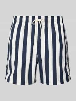TOMMY HILFIGER Heren Zwembroeken Medium Drawstring Print Donkerblauw