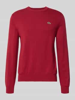 Lacoste Regular fit gebreide pullover van katoenmix