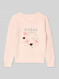 Guess Gebreide pullover met labeldetail