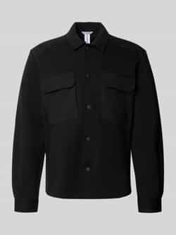 Antony Morato Regular fit overhemdjack van katoenmix met borstzakken
