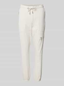 Monari Slim fit stoffen broek met ritszakken