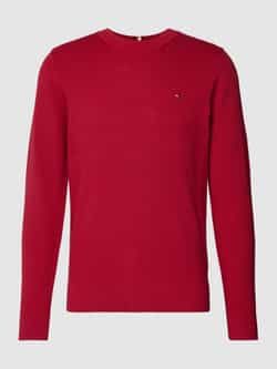 Tommy Hilfiger Gebreide pullover met labelstitching model 'CHAIN'