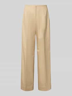 More Straight leg bandplooibroek met elastische band