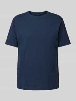 GABBA T-shirt met geribde ronde hals