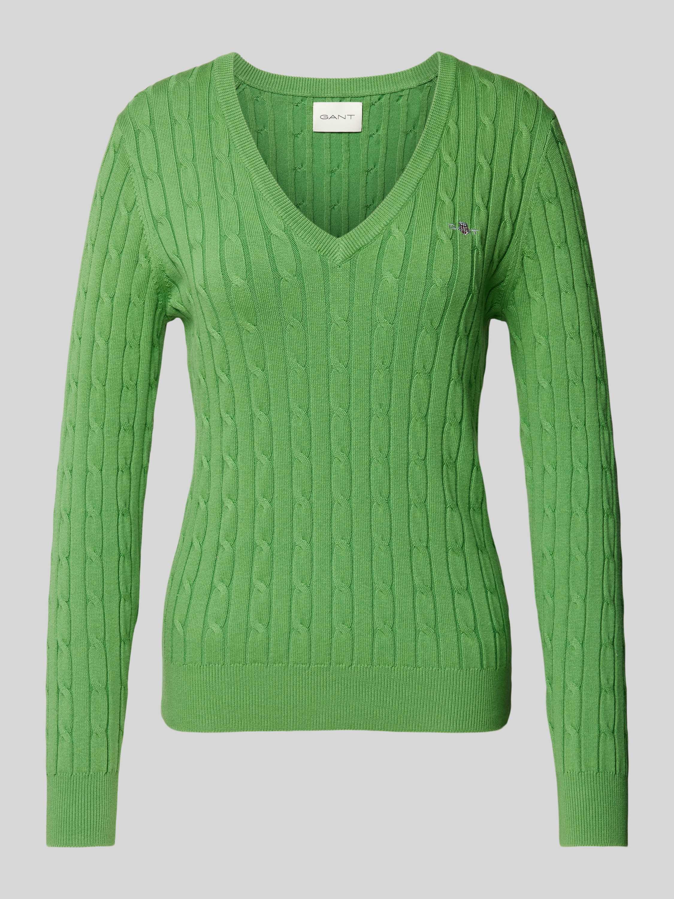 Gant Gebreide pullover met kabelpatroon