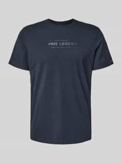 PME Legend T-shirt met labelprint en ronde hals