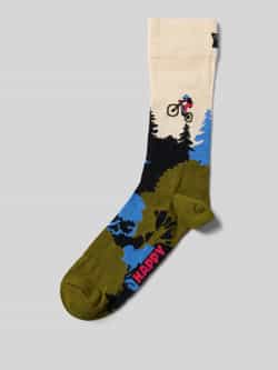 Happy Socks Sokken met motiefstitching model 'Mountain Bike'