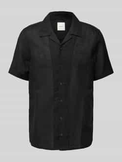 CK Calvin Klein Regular fit linnen overhemd met reverskraag