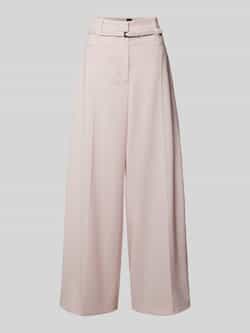 Boss Wide leg stoffen broek met persplooien