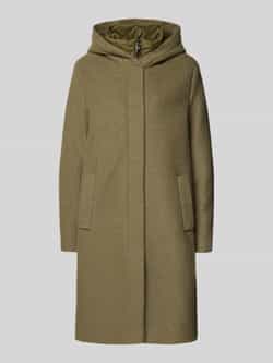 Fuchs Schmitt Lange jas met capuchon en blinde ritssluiting