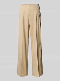Opus Stoffen broek met persplooien en steekzakken model 'Maiga'