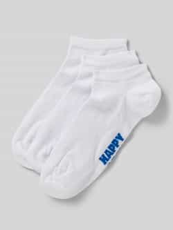 Happy Socks Sneakersokken in effen design in een set van 3 paar