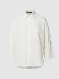 Windsor Luchtige Blouse Shirt met Stoffen Knopen Blue Heren