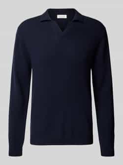 Casual friday Gebreide pullover van wolmix met polokraag model 'Karl'