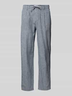 Lindbergh Stoffen broek met linnen en steekzakken opzij