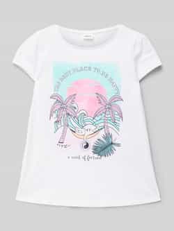 s.Oliver RED LABEL Uitlopend T-shirt met een glitterprint