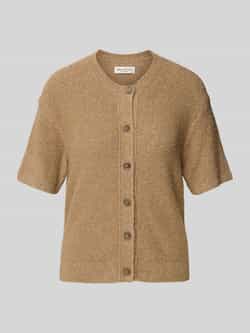 Marc O'Polo Regular fit cardigan van een mix van bouclé en katoen