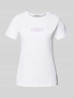 Calvin Klein Jeans Slim fit T-shirt met labelprint model 'MONOLOGO'