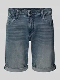 Tom Tailor Denim Slim fit bermuda van katoenmix model 'PIERS'
