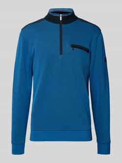 Bugatti Sweatshirt met opstaande kraag model 'Selanik'