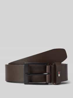 Tommy Hilfiger Leren riem ADAN 3.5 EXT Metalen logopatch eenvoudige doornsluiting