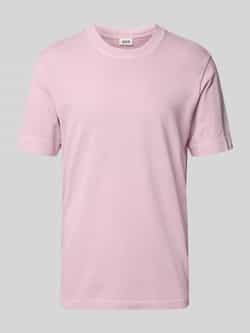 Drykorn T-shirt met geribde ronde hals model 'RAPHAEL'