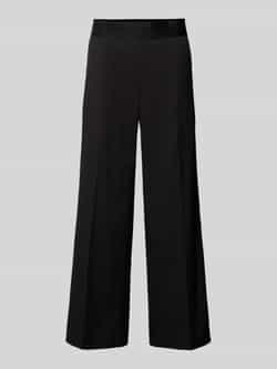 CAMBIO Wide leg stoffen broek met label in band model 'CAMERON UTILITY'