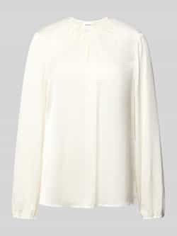 Comma Regular fit blouse van viscose met plooien