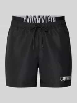 Calvin Klein Underwear Regular fit korte zwembroek met labelprint