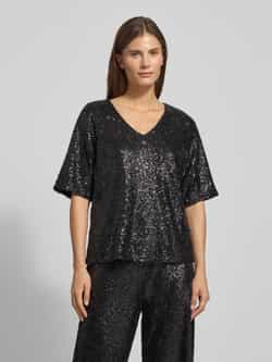 Glitzer Oberteile Damen - Silvester Outfit Elegant Pailletten
