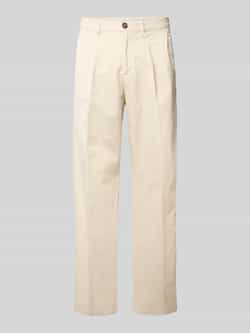 Edwin Straight leg broek met bandplooien model 'SORREN'