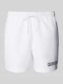 Calvin Klein Underwear Regular fit korte zwembroek met labelprint