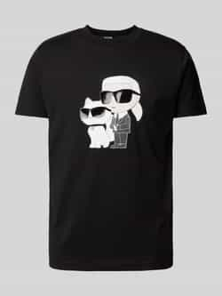 Karl Lagerfeld T-shirt met motief- en labelprint