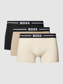 Boss Boxershort met elastische band met label in een set van 3 stuks model 'Bold'