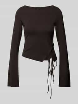 Weekday Kort shirt met lange mouwen en boothals model 'Tayla'