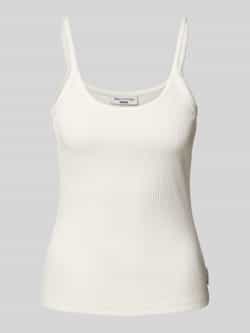 Marc O'Polo DENIM Top met bandjes in riblook met labeldetail