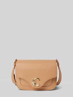 Coccinelle Crossbodytas van leer met labeldetail