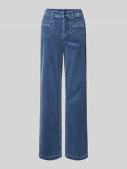 Gardeur Wide leg corduroy broek met achterzakken model 'FELIZA'