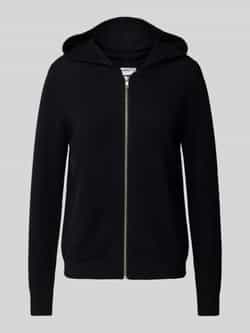 Jake*s Casual Gebreid jack van kasjmier met capuchon