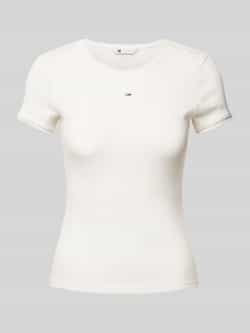 TOMMY JEANS T-shirt TJW SLIM POINTELLE RIB TEE