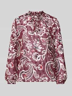 S.Oliver RED LABEL Regular fit blouse met lange mouwen en all-over motief