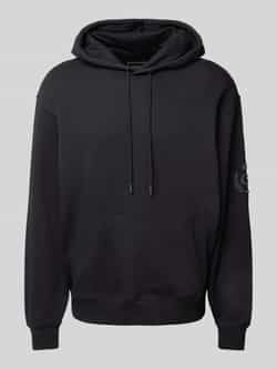 Guess Zwarte trui met capuchon en zakken Black Heren